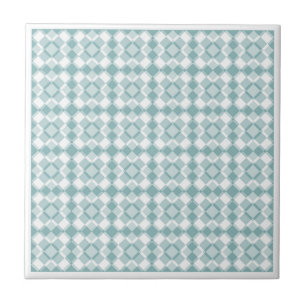 Motif Argyle à carreaux sarcelle blanc