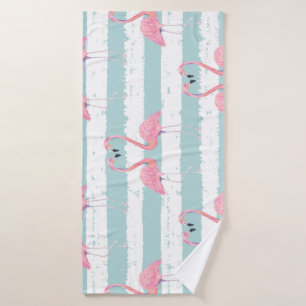 Motif Arrière - plan Exotique Flamant rose rayé