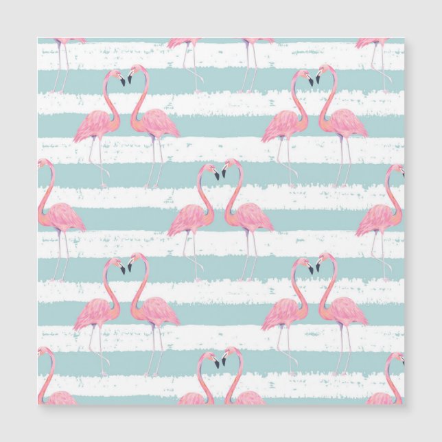 Motif Arrière - plan Exotique Flamant rose rayé (Devant)