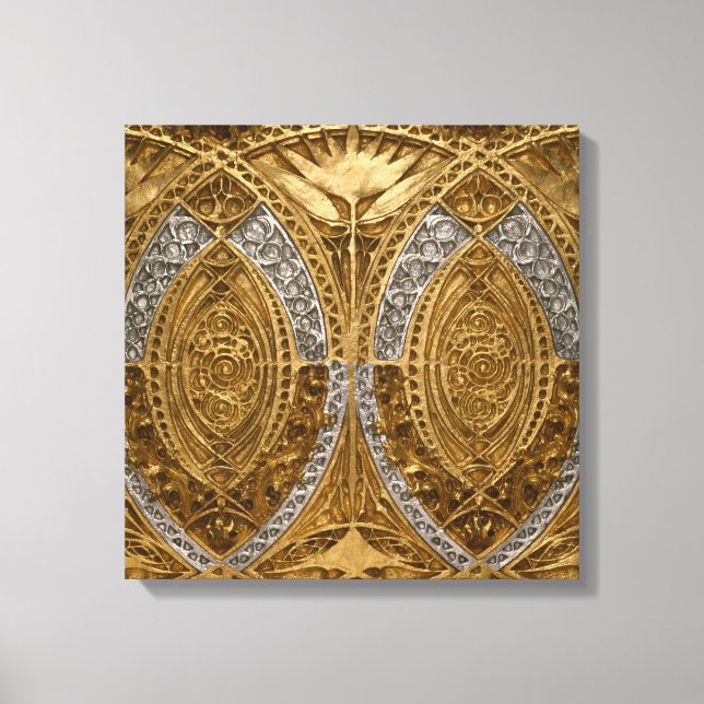 Motif Art Déco Argent Et Or (Recto)