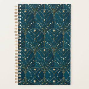 Motif Art Déco avec des formes géométriques dorées