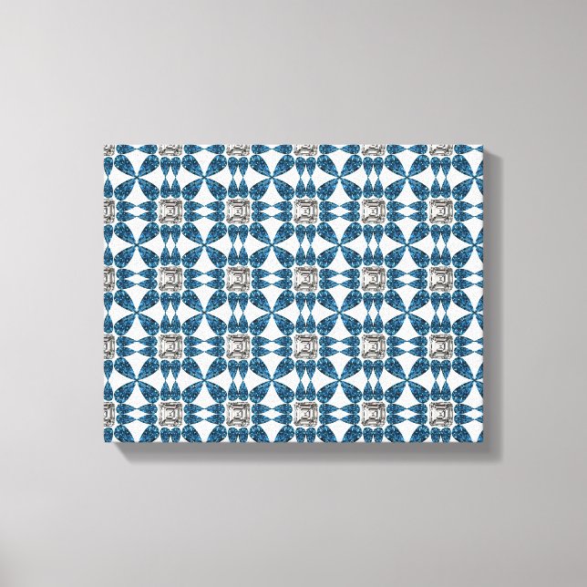 Motif Art déco bleu (Recto)
