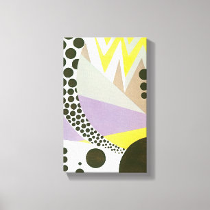 Motif Art Déco Rétro Jazz à Points et à Zig Zag