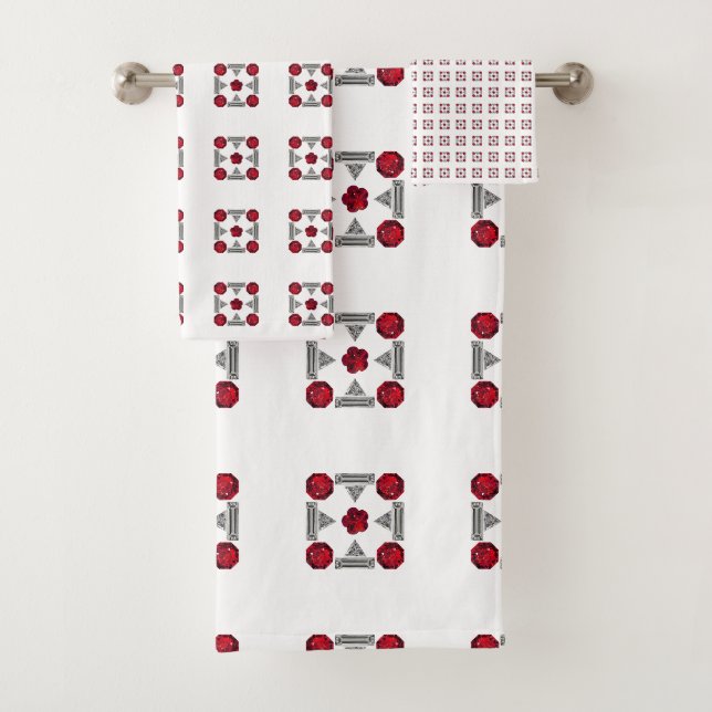 Motif Art déco rouge (En situation)