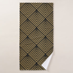 Motif Art déco. Simples grappes noir et or