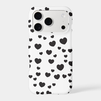 Motif artistique cœur noir et blanc