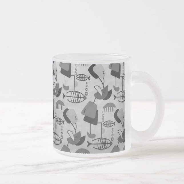 Motif atomique noir et blanc Froid Mug (Droit)