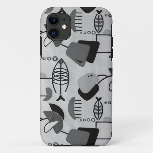 Motif atomique noir et blanc iPhone 5/5S Coque (Dos)