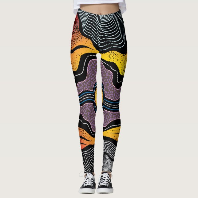 Motif autochtone-1 Leggings (Devant)