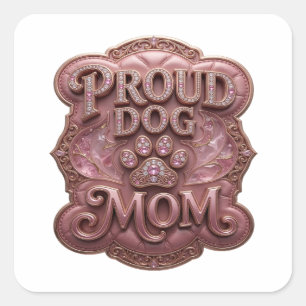 Motif autocollant Dynamic Gold PROUD DOG MOM