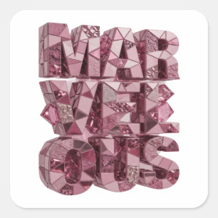Motif autocollant rose Snappy MARVELOUS