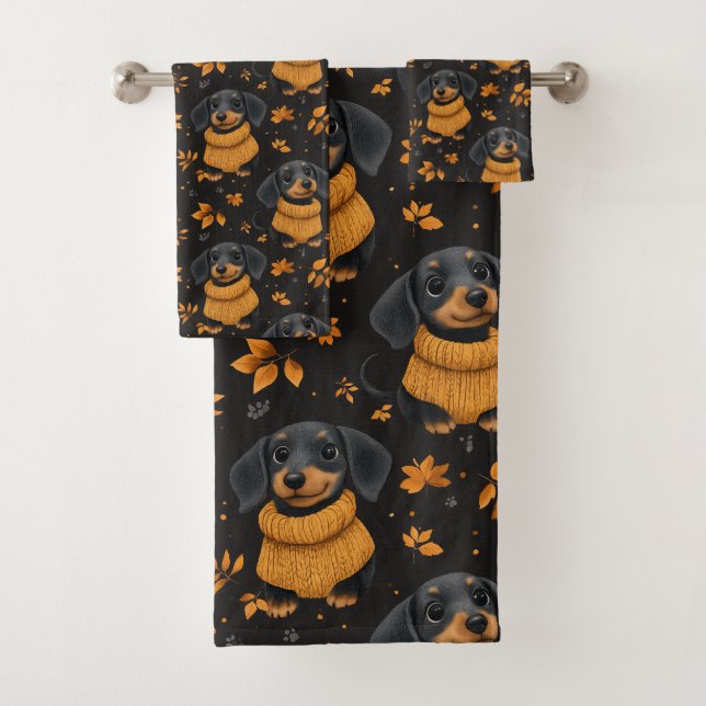 Motif automnal de Dachshund cosy - Conception pour (En situation)