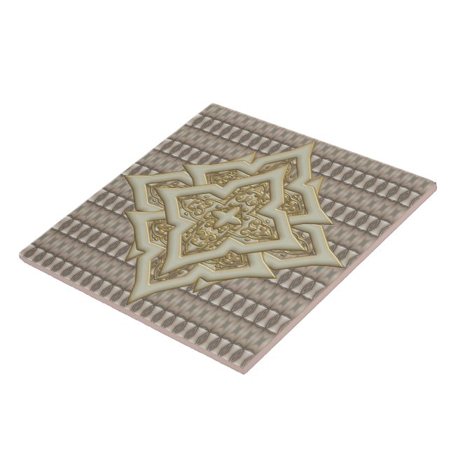 Motif avec Emblèmes de diamant ・ Grande ・ Carreaux (Côté)