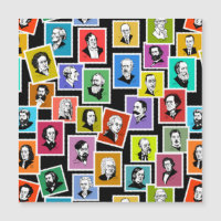 Motif avec portraits des plus grands compositeurs