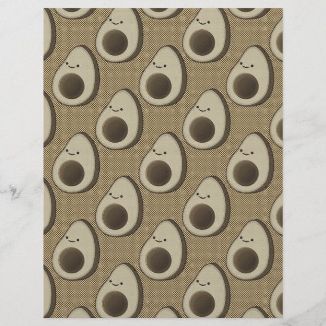 Motif Avocado de style vintage (Devant)