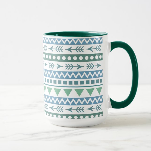 Motif aztèque tasses (Droite)