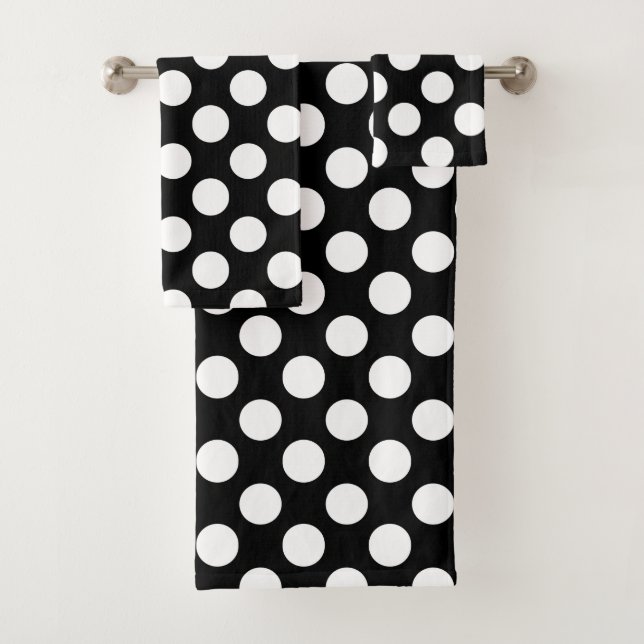 Motif Big Dot noir et blanc classique (En situation)