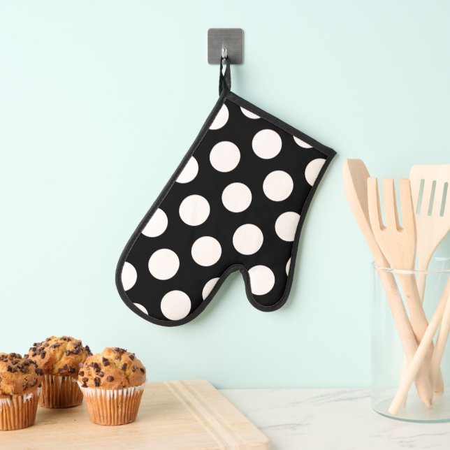 Motif Big White Pois sur noir (In situ (suspendu))