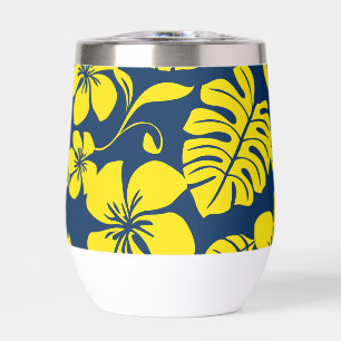 Motif BIKINI ROSE EN MARINE ET JAUNE
