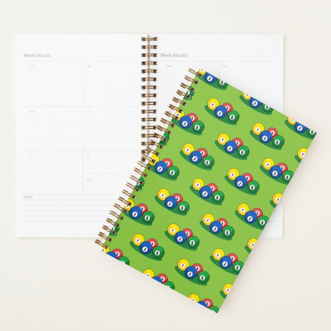 Motif Billard Pool Snooker Balls (Devant avec enveloppe)