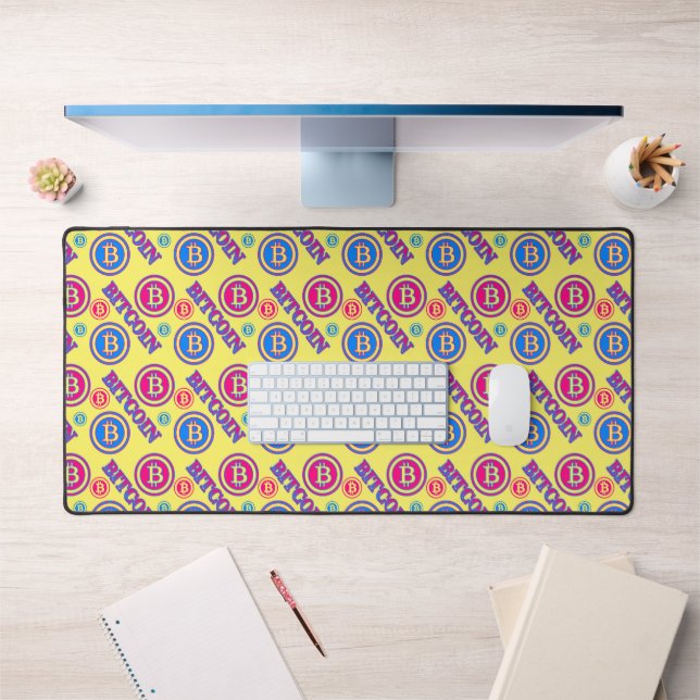 Motif Bitcoin coloré (Bureau 1)