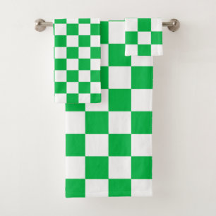 Motif blanc À damiers blanc vert