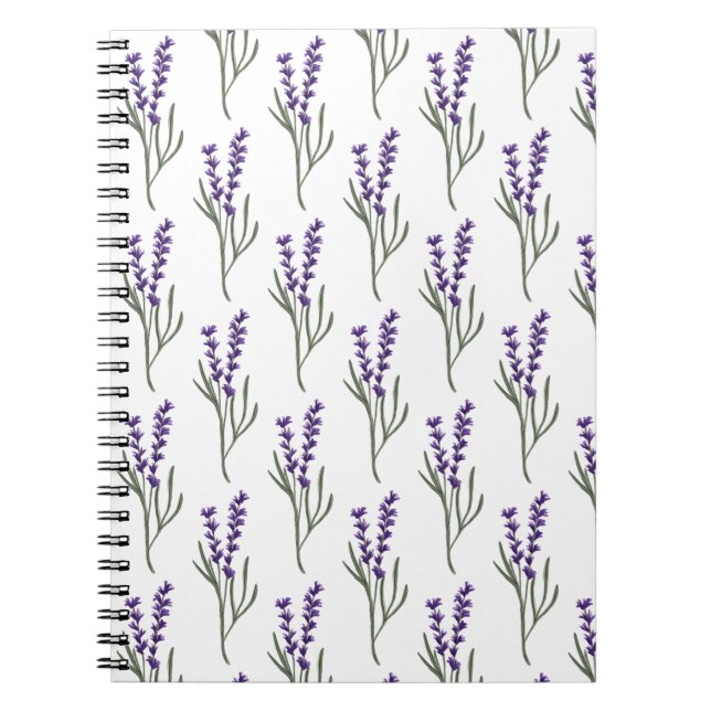 Motif blanc Carnet lavande (Devant)