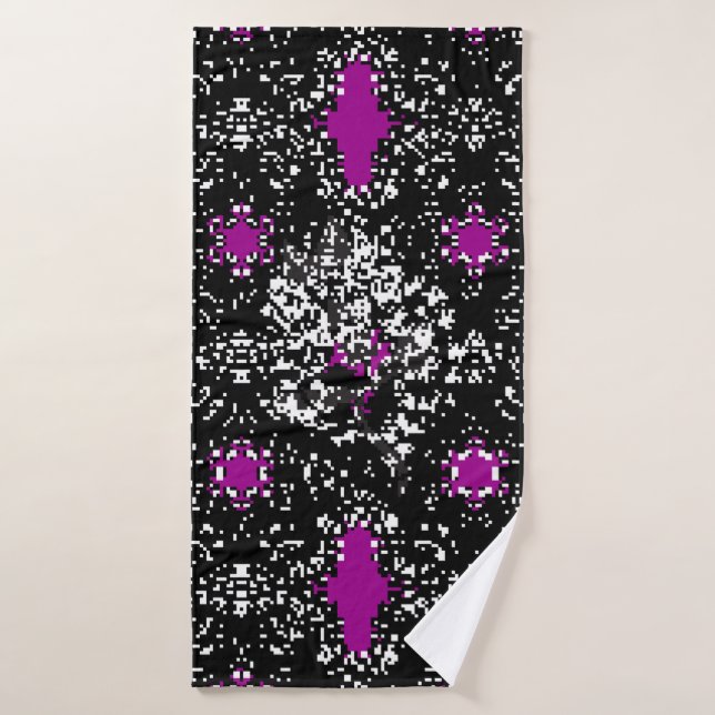 Motif blanc classique oriental sans charme. VINTAG (Serviette de bain)