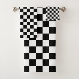 Motif blanc de noir classique de damier