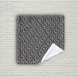 Motif blanc noir assez mis en rouleau de damassé
