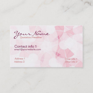 Motif blanc rose Carte de visite