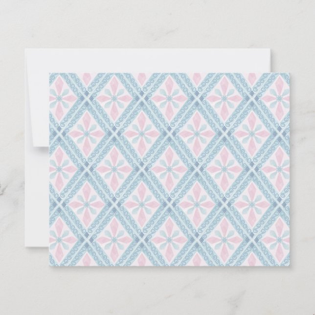 motif bleu en forme de diamant (Devant)