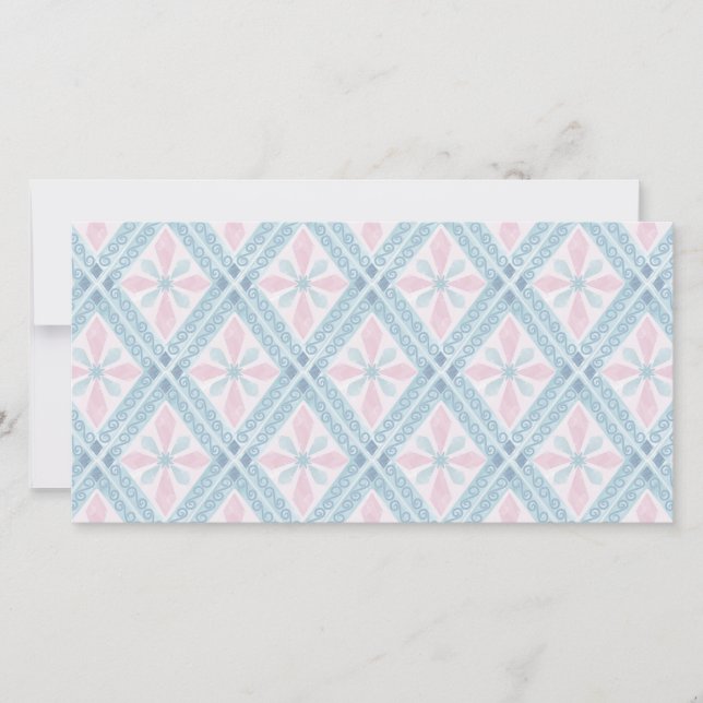 motif bleu en forme de diamant (Devant)