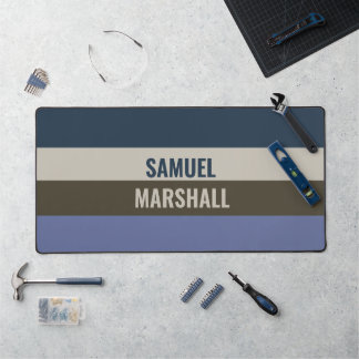 Motif Bleu et Brown rayures