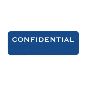 Motif bleu étiquette CONFIDENTIEL