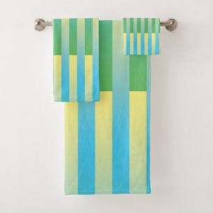 Motif bleu jaune vert rayé
