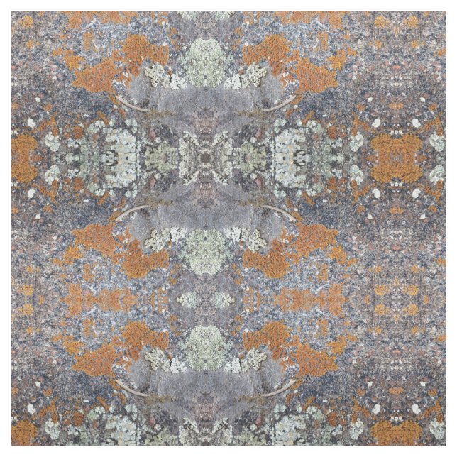 Motif bleu orange de tissu de pierre de mousse (Échantillon)