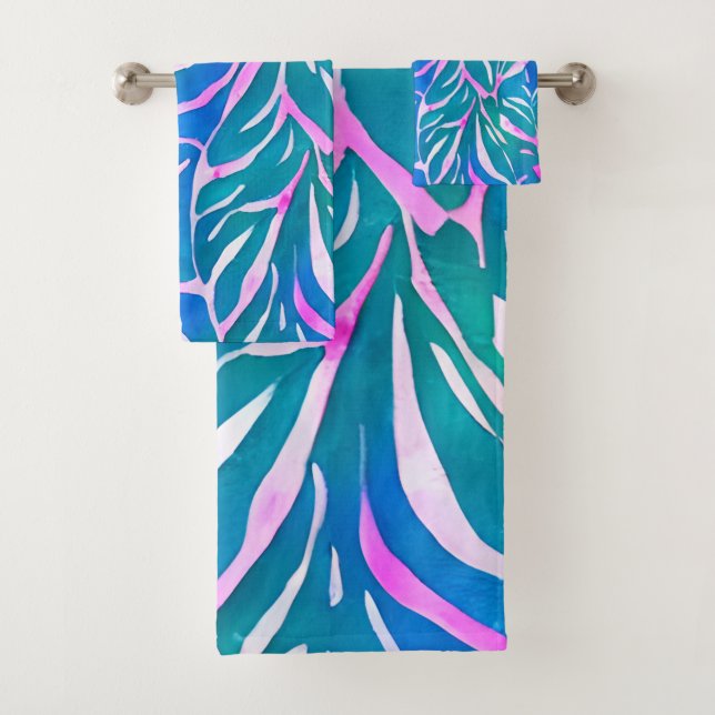 Motif bleu-vert tropical (En situation)