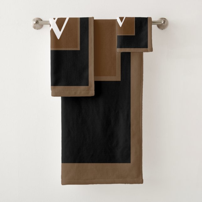 Motif bloc marron noir blanc Monogram (En situation)