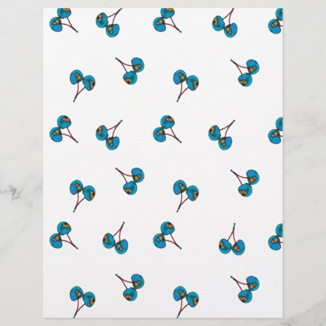 Motif Blue Cherry (Devant)