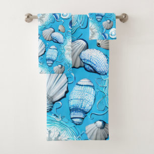 Motif Blue Ocean Seashells