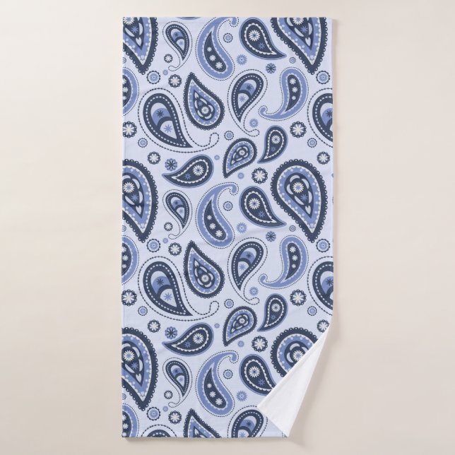 Motif Blue Paisley (Serviette de bain)