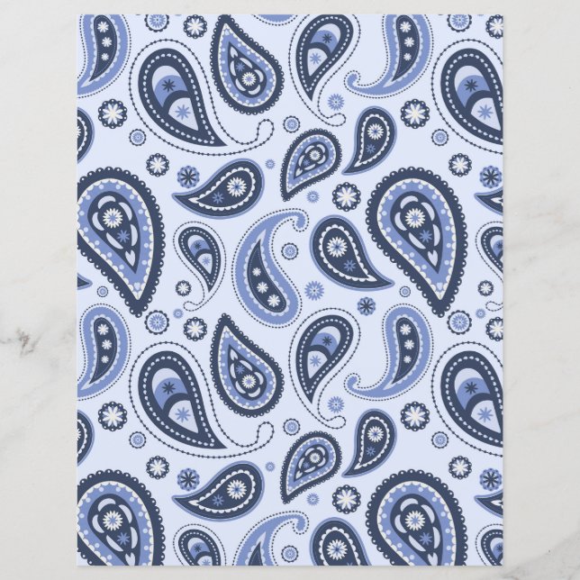 Motif Blue Paisley (Devant)