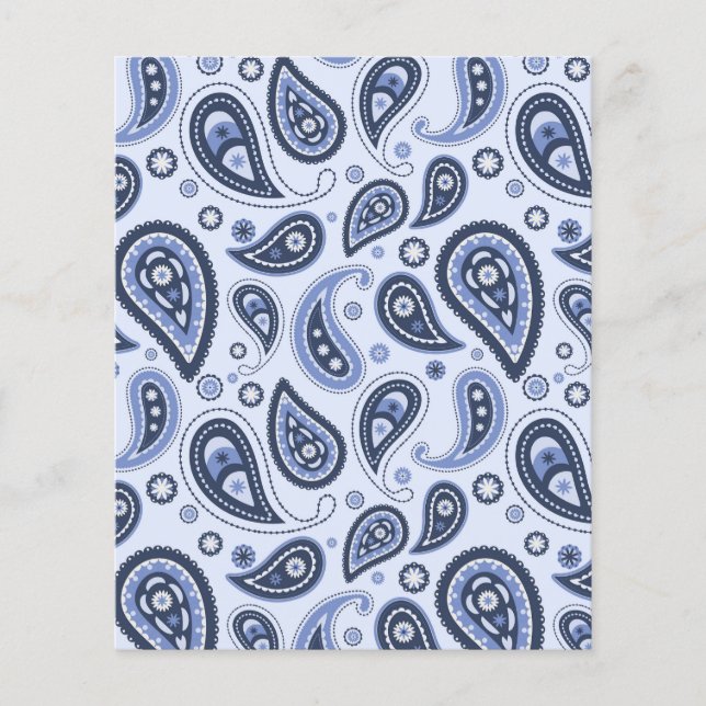 Motif Blue Paisley (Devant)