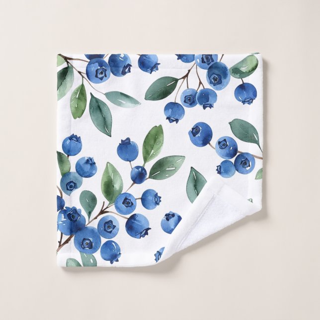 Motif Blueberry (Gant de toilette)