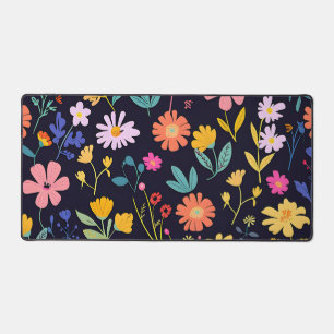 Motif bohémien floral coloré et fantaisiste foncé