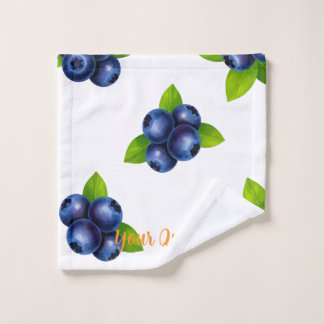 Motif botanique à l'aquarelle de myrtille bleue