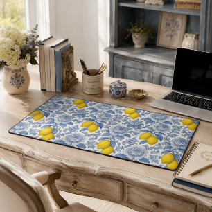 Motif botanique de citron bleu vintage