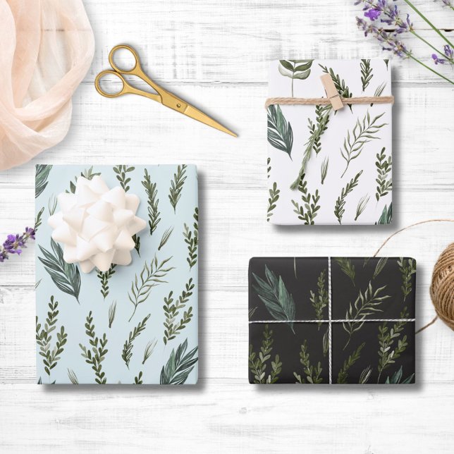 Motif Botanique Feuilles Vertes (In situ)