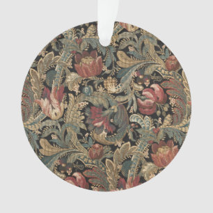 Motif botanique floral botanique vintage sombre et